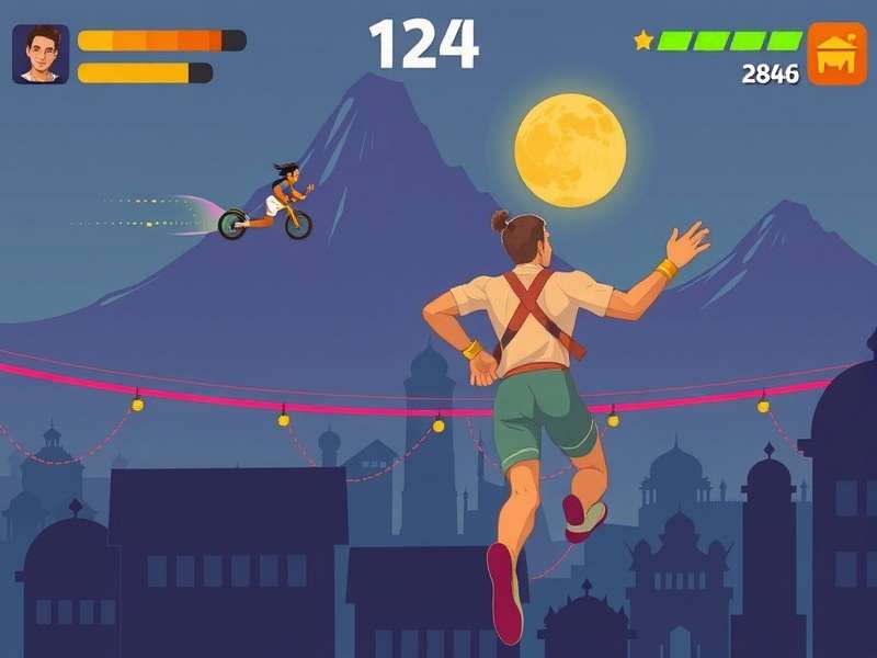 Majestic Runner gameplay showing traditional Indian power-up